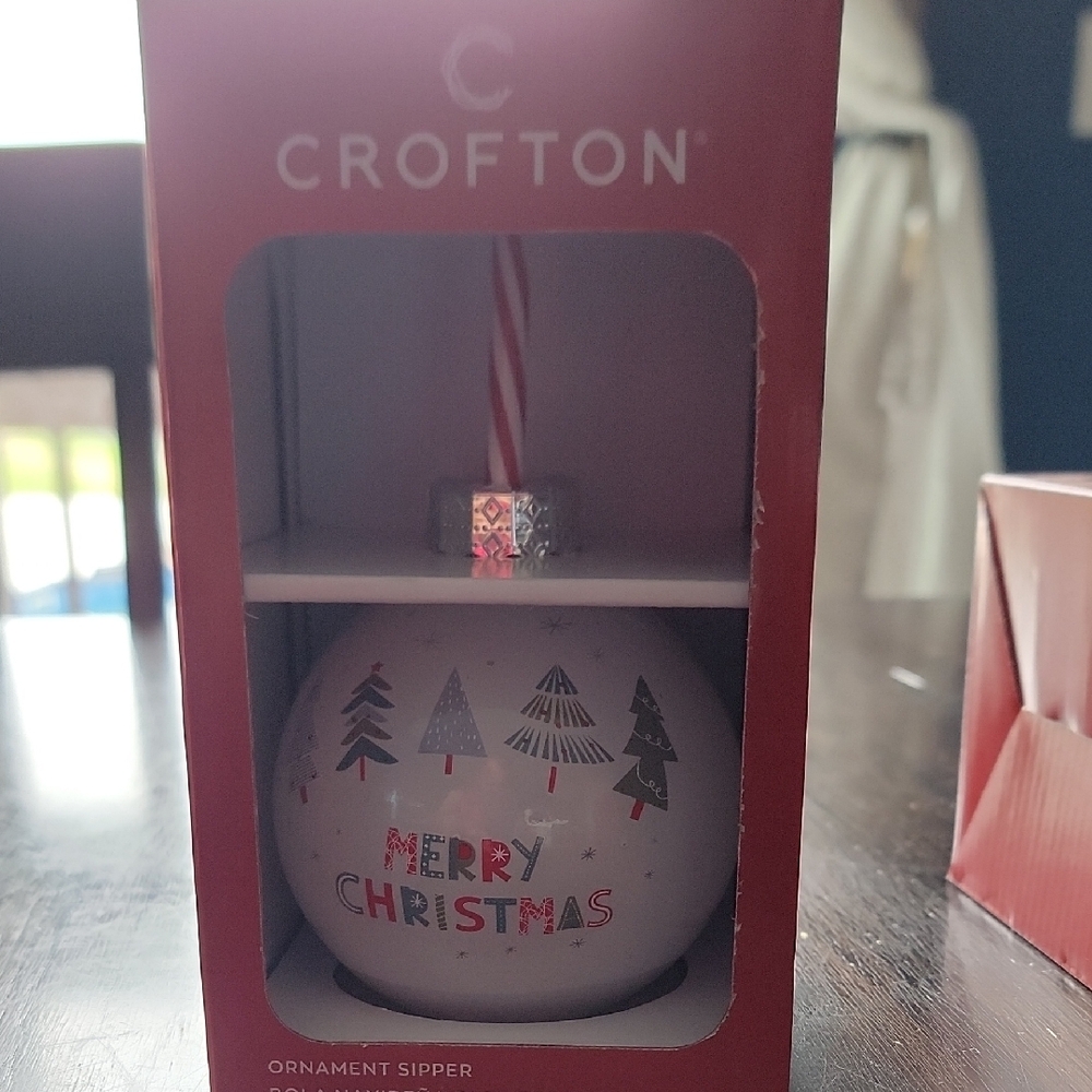 Croton White and Red Holiday Ornaments